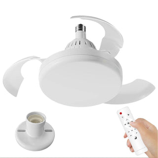 Lampadina E27 led 22W tecnologia CCT ventilatore da 10W con telecomando.