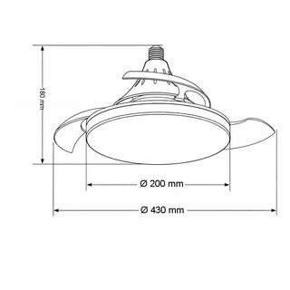 Lampadina E27 led 30W tecnologia CCT ventilatore da 10W con telecomando