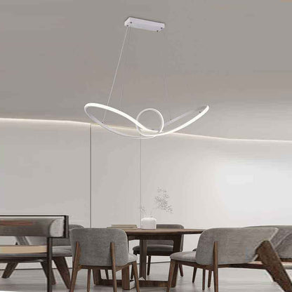 Lampadario led moderno bianco lampada a sospensione 38 watt luce bianca fredda 6500k naturale 4000k e calda 3000k arredamento