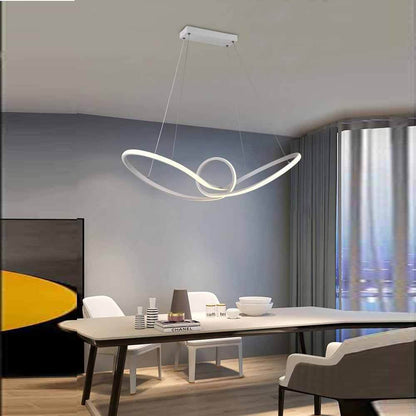 Lampadario led moderno bianco lampada a sospensione 38 watt luce bianca fredda 6500k naturale 4000k e calda 3000k arredamento