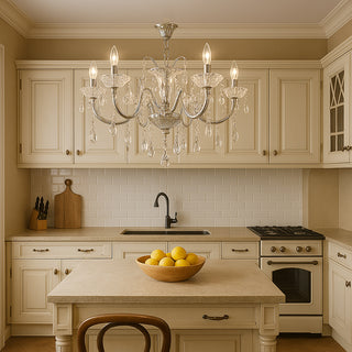 Lampadario con portalampada a candelabro 6 bracci lampada retrò E14