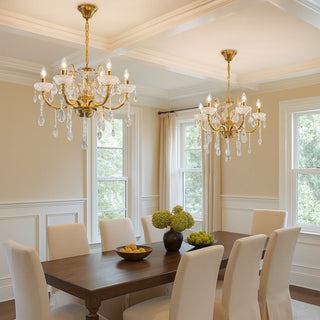 Lampadario con portalampada a candelabro 6 bracci lampada retrò E14