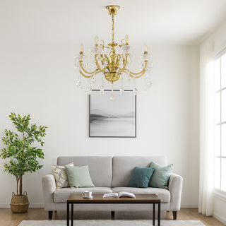 Lampadario con portalampada a candelabro 6 bracci lampada retrò E14