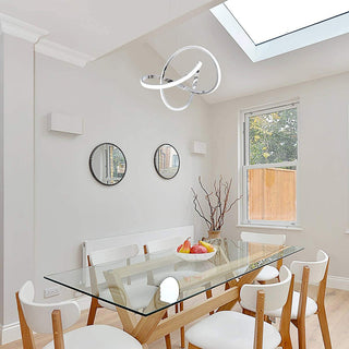 Lampadario led moderno intrecciato 60 watt cct 3 colorazione di luce