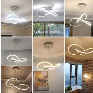 Lampadario led moderno intrecciato 60 watt cct 3 colorazione di luce