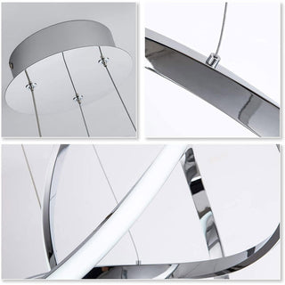Lampadario led moderno intrecciato 60 watt cct 3 colorazione di luce
