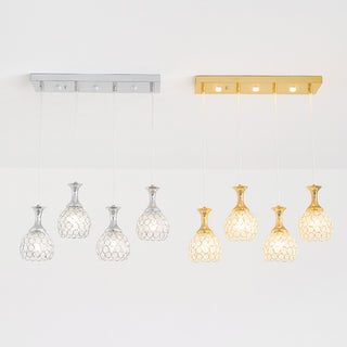 Lampadario led 35 watt  G9 con sfere con cristalli gocce in acrilico
