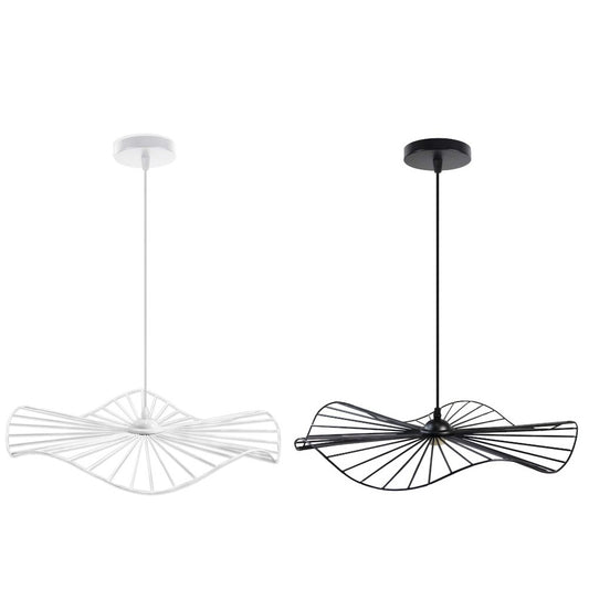 Lampadario moderno minimal da soffitto pendente a sospensione di forma rotonda traforato attacco E27