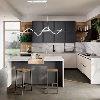 Lampadario led 36 watt twist bianco luce fredda calda naturale