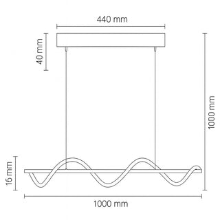 Lampadario led 36 watt twist bianco luce fredda calda naturale