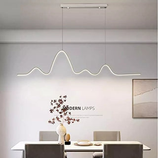 Lampadario moderno  zig zag led 25 watt bianco luce 6500k 3000k 4000k