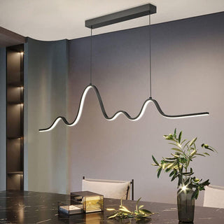 Lampadario moderno  zig zag led 25 watt nero luce 6500k 3000k 4000k