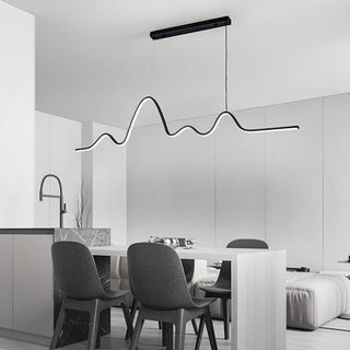 Lampadario moderno  zig zag led 25 watt nero luce 6500k 3000k 4000k