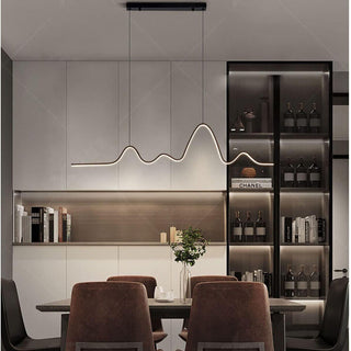 Lampadario moderno  zig zag led 25 watt nero luce 6500k 3000k 4000k