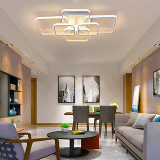 Plafoniera a led 70 watt con 6 quadrati luce 6500k 4000k 3000k CCT