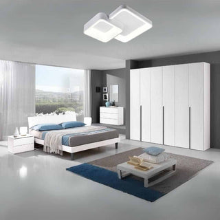 Plafoniera led 58W 2 quadratI bianchi CCT 3 colorazioni 3000k a 6500k