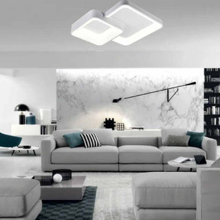 Plafoniera led 58W 2 quadratI bianchi CCT 3 colorazioni 3000k a 6500k