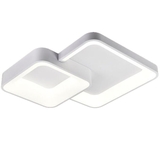 Plafoniera da soffitto a led 58 watt due quadrati lampadario cct tre colorazioni da 3000k a 6500k