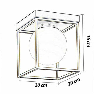 Plafoniera minimal metallo nero bronzo 1 sfere opaca attacco G9