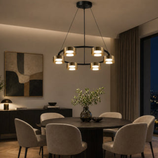 Lampadario moderno 6 luci gx53 con tecnologia CCT 3000k 4000k 6500k