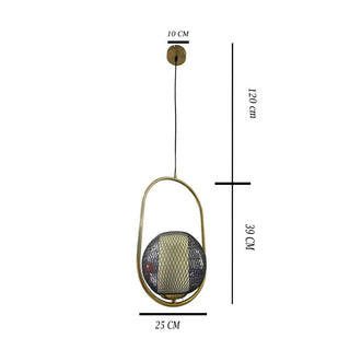 Lampadario moderno a sospensione lampada in metallo oro attacco E27