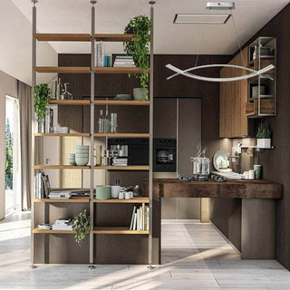 Lampadario LED sospensione 42W bianco luce fredda naturale moderna