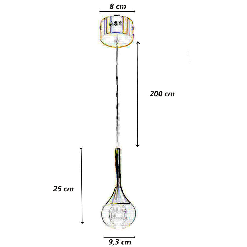 Lampadario pendente oro a led 5 watt lampada sospensione moderna in acrilico luce 6500k 3000k 4000k