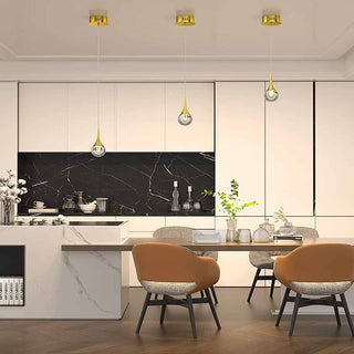 Lampadario pendente oro a led 5W in acrilico luce 6500k 3000k 4000k