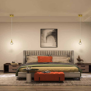 Lampadario pendente oro a led 5W in acrilico luce 6500k 3000k 4000k