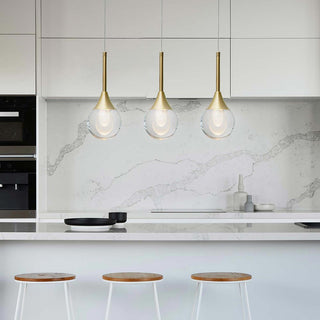 Lampadario pendente oro a led 5W in acrilico luce 6500k 3000k 4000k