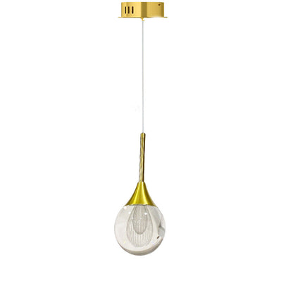 Lampadario pendente oro a led 5 watt lampada sospensione moderna in acrilico luce 6500k 3000k 4000k