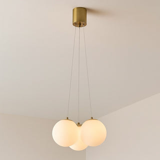 Lampadario a sospensione bronzo minimal da soffitto 3 sfere attacco G9