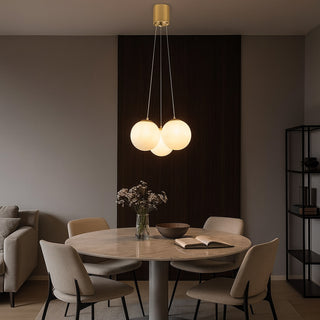 Lampadario a sospensione bronzo minimal da soffitto 3 sfere attacco G9