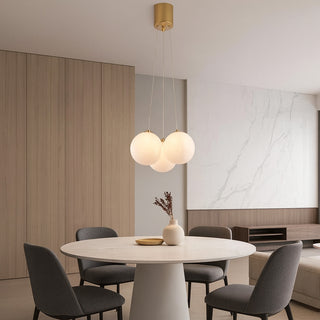 Lampadario a sospensione bronzo minimal da soffitto 3 sfere attacco G9
