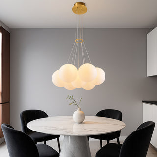 Lampadario a sospensione bronzo lampada minimal 7 sfere attacco G9