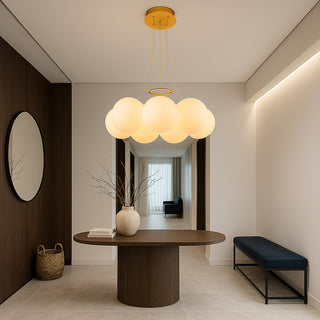 Lampadario a sospensione bronzo lampada minimal 7 sfere attacco G9