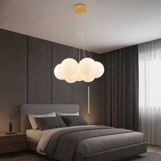 Lampadario a sospensione bronzo lampada minimal 7 sfere attacco G9