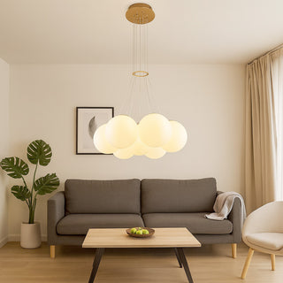 Lampadario a sospensione bronzo lampada minimal 7 sfere attacco G9