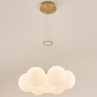 Lampadario a sospensione bronzo lampada minimal 7 sfere attacco G9
