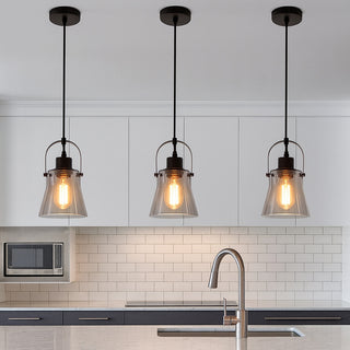 Lampadario in metallo con paralume in vetro lampada moderna E27