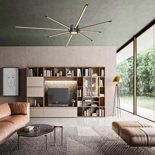 Plafoniera led 43 watt lampada moderna nera luce 6500k 3000k 4000k