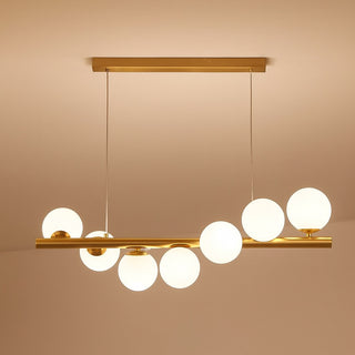 Lampadario sospensione bronzo con 7 sfere lampada da soffitto attacco G9
