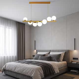 Lampadario sospensione bronzo con 7 sfere lampada da soffitto attacco G9