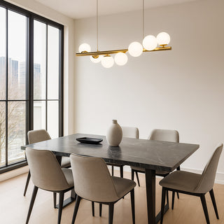 Lampadario sospensione bronzo con 7 sfere lampada da soffitto attacco G9