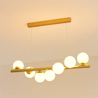 Lampadario sospensione bronzo con 7 sfere lampada da soffitto attacco G9
