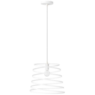 Lampadario a sospensione paralume in metallo a vortice traforato E27