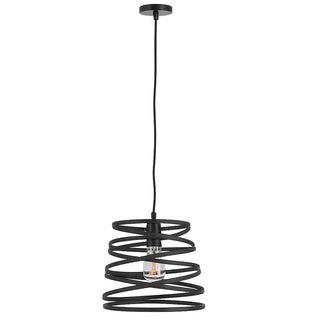 Lampadario a sospensione paralume in metallo a vortice traforato E27