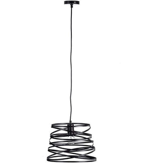Lampadario a sospensione paralume in metallo a vortice traforato E27