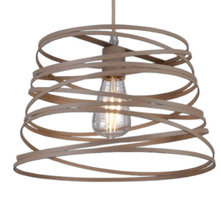 Lampadario a sospensione paralume in metallo a vortice traforato E27