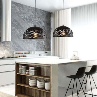 Lampadario a sospensione in metallo traforato contemporaneo E27
